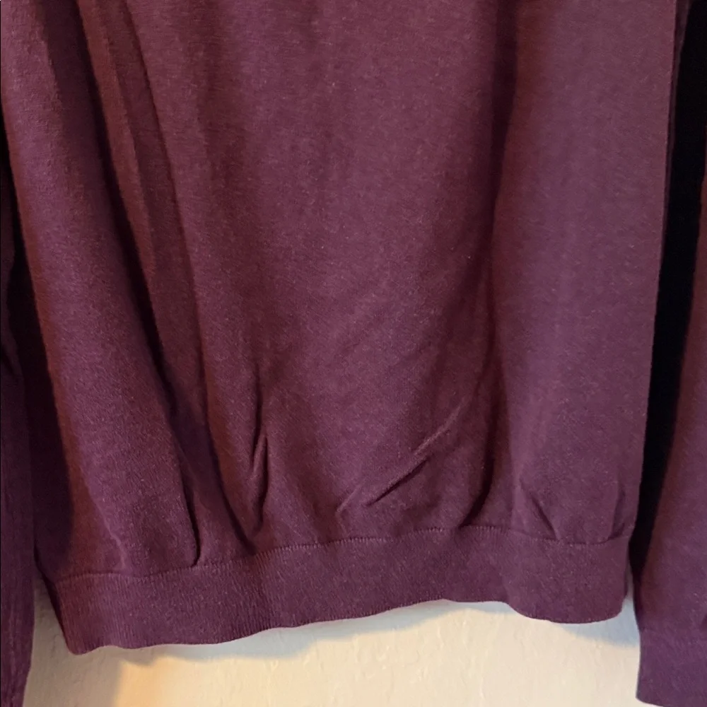 Croft & Barrow Men's Lightweight Polo style Sweater collar deep burgundy Large